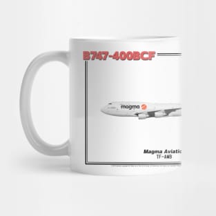 Boeing B747-400BCF - Magma Aviation (Art Print) Mug